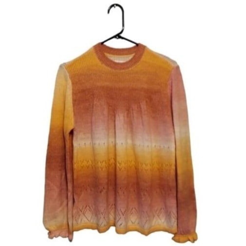 Lauren Conrad Women's Orange and Pink Jumper Size XS Sweater NWOT